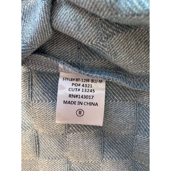 NWT LALA ORIGINAL Check Mate Textured Denim Maxi Skirt Womens Small M Blue Boho - Picture 11 of 13